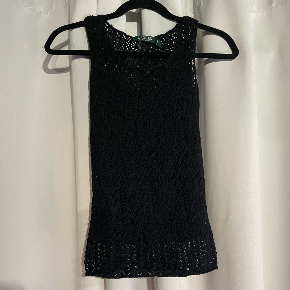 Ralph Lauren Crochet Layered Top